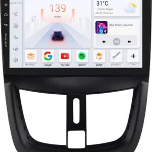 Otolas 2009-2013 Peugeot 207 Için 8+128GB, 9 Inç Carplay Destekli, Kameralý Multimedya Navigasyon Ekraný